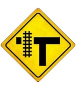 Railroad Crossing Left Novelty Mini Metal Crossing Sign MCX-451 - €14,46 EUR