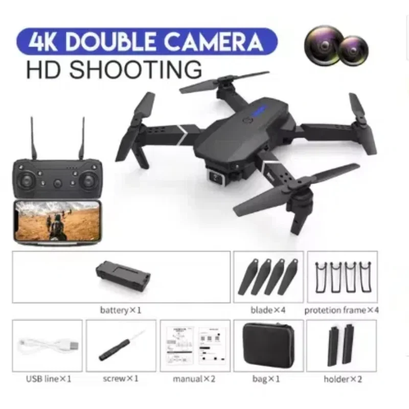 KY907 UAV 5G GPS Drone, 10K HD Camera, Obstacle Avoidance (Black Dual 1B) - $46.00