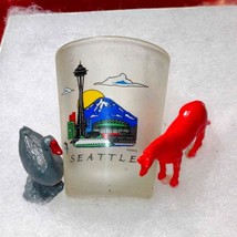 Vtg. Seattle Shot Glass~2 Vtg Farm Animals - $18.89 CAD