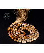 hand knotted 108 mala beads, 6mm Morocco agate, individually made in USA - £40.79 GBP