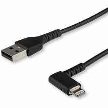 StarTech.com 3ft (1m) Durable USB A to Lightning Cable - Black 90° Right... - $28.87