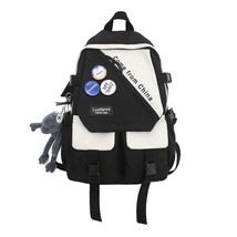 Male Female Harajuku College Bag Trendy Fashion Ladies Badge Backpack Men Women  - £36.81 GBP