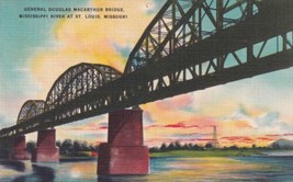 General Douglas MacArthur Bridge Mississippi St. Louis Missouri MO Postcard D11 - £2.34 GBP