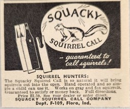 1949 Print Ad Squacky Squirrel Calls Made in Flora,Indiana - $6.99
