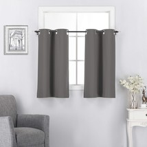 Short Blackout Curtains For Kitchen Window - Grommet Thermal Insulated Cafe - £23.50 GBP
