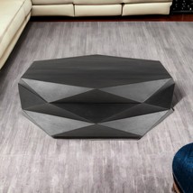 48&quot; Black Wood Octagon Solid Coffee Table - $1,954.41