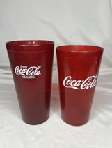 Vintage Coke Coca Cola Restaurant Red Plastic Tumbler Cups 32oz Cambro S... - $9.90