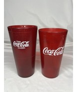 Vintage Coke Coca Cola Restaurant Red Plastic Tumbler Cups 32oz Cambro S... - £7.78 GBP