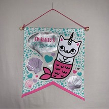 Cat Mermaid Unicorn Purmaid Wall Hanging Home Bedroom Playroom Girl’s Decor Gift - £12.38 GBP