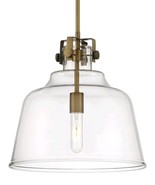 Designers Fountain 1 Light Pendant-14 Inches Tall And 15 Wide Antique Br... - $84.65