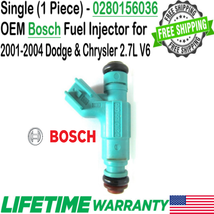 Genuine 1Pc Bosch Fuel Injector For 2001, 02, 03, 2004 Chrysler Sebring 2.7L V6 - £29.97 GBP