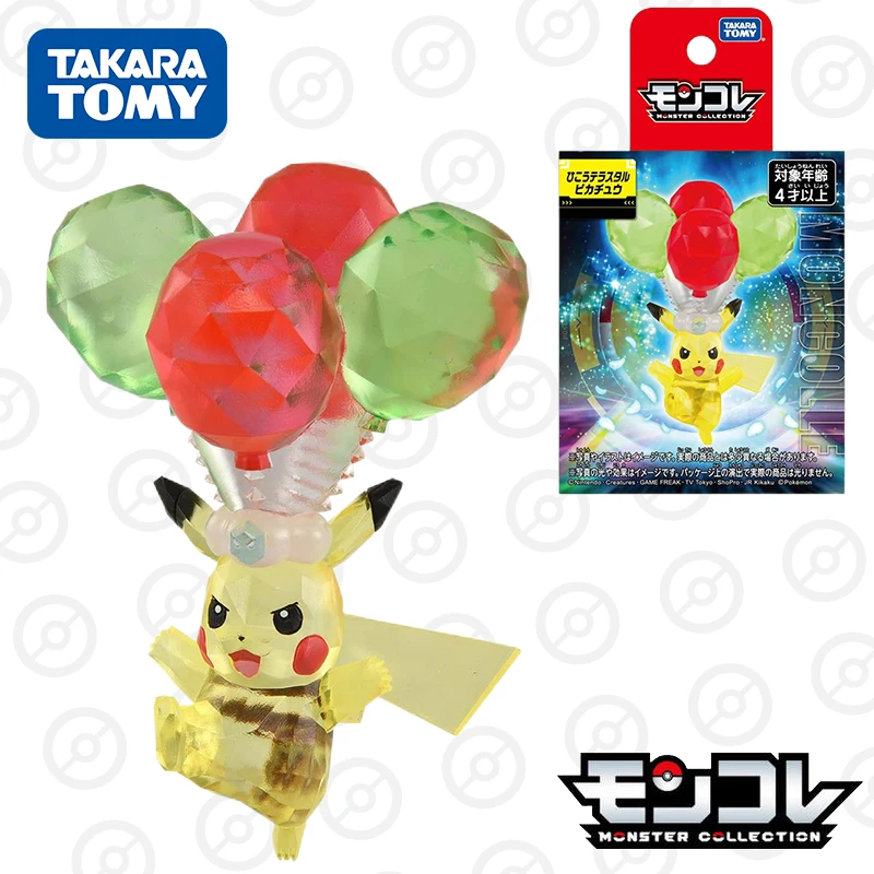 Takara Tomy Tomica Pokemon PokePiece Monster Collection Flying Terastal Pikachu - £24.64 GBP