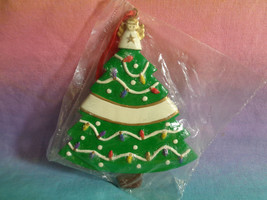 Vintage Santa&#39;s Pen Christmas Tree Ornament Decorated Tree w/ Angel Topper - £3.92 GBP