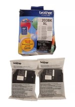 Brother Genuine LC203BK XL Black Ink Cartridges ~ 2 Pack~ exp 07/2025 NOB - £22.15 GBP