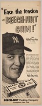 1952 Print Ad Beech-Nut Gum Allie Reynolds New York Yankees Baseball Pit... - $17.65