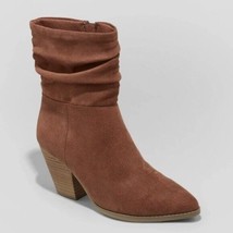 Universal Thread Cianna Slouch Heeled Ankle Western Boots Brown NWT Size 6 - £26.27 GBP
