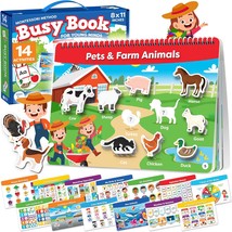 Busy Book For Toddlers Ages 3 and Up - Pre K Preschool Learning Activity  - £29.78 GBP