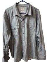Lucky Brand Sportswear Men&#39;s Size 2X Gray Western Style Button Up Shirt ... - £13.94 GBP
