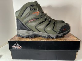NORTIV 8 Men&#39;s Size 13 Hiking Boots Outdoor Lightweight Waterproof Army Green - £39.43 GBP
