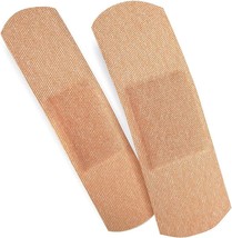 100 pcs Tan Fabric Sterile Adhesive Bandages 1x3&quot; /w Non-Adherent Pads - £7.64 GBP