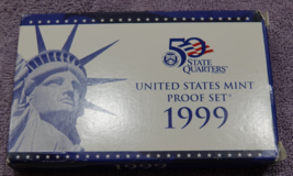 1999 S Proof Set US Mint Original Box &amp; COA 9 Coins Clad US Coins - £13.48 GBP