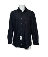 bar iii black camo button up Long Sleeve shirt Size M 15 32/33 - £17.76 GBP