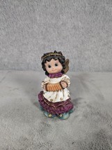 Vintage K&#39;s Collection Angel Girl Holding a Musical Instrument 4&quot; Tall - £7.57 GBP