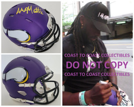 Alexander Mattison signed Minnesota Vikings mini football helmet proof COA auto. - £139.80 GBP