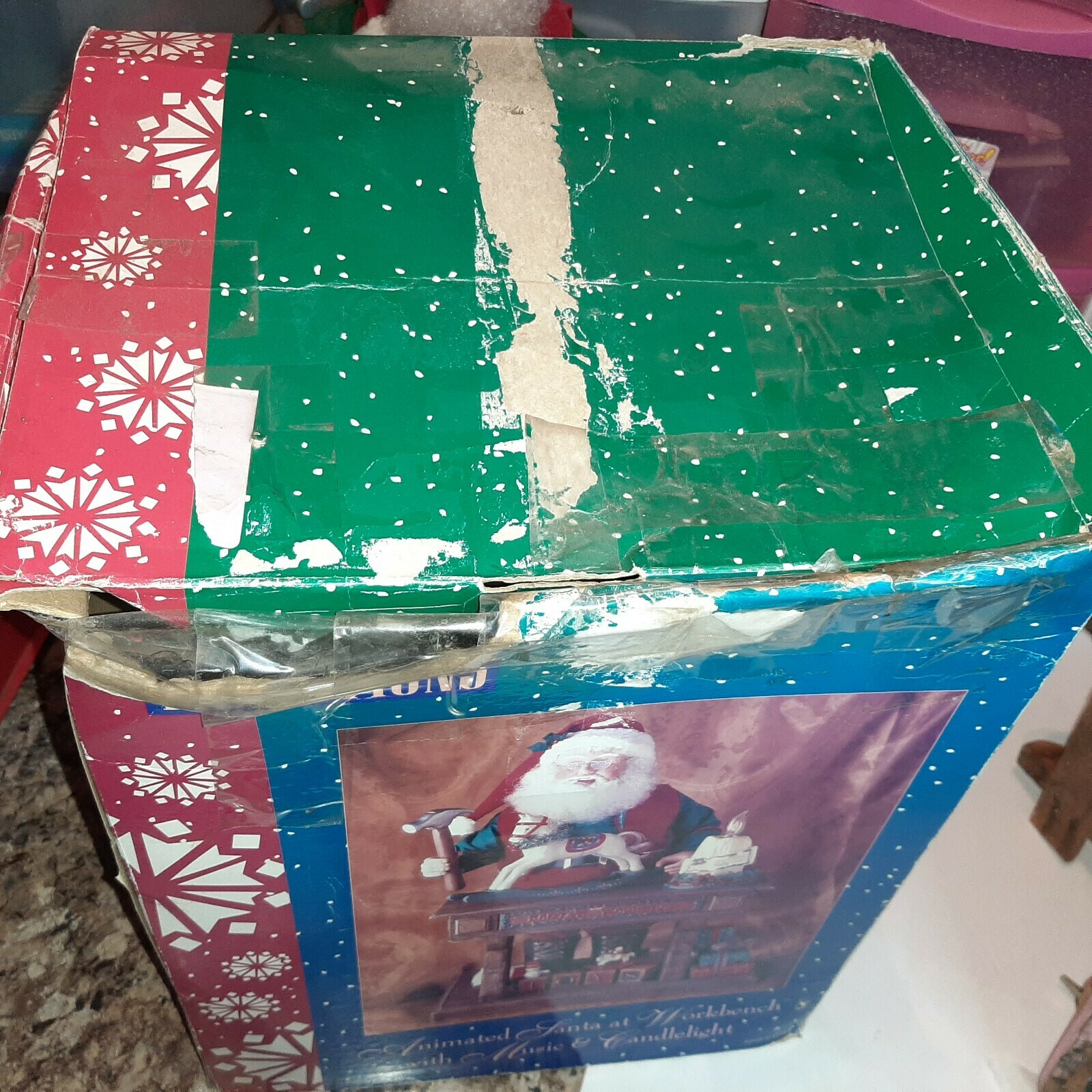 Santa Old Toy Maker Workshop by Holiday Creations animatronic/music box working Item image 9