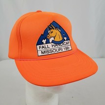 Vintage Blaze Orange Hat Cap Snapback MTA Handicap Missouri 1991 Trap Sh... - £19.66 GBP