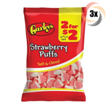 3x Bags Gurley&#39;s Strawberry Puffs Soft Chewy Candy | 2.25oz | Fast Shipping - £9.60 GBP