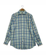 Peter Millar Shirt Mens Medium Blue Plaid Button Up Dress Casual Cotton ... - $41.66 CAD
