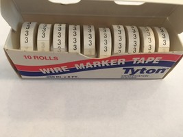 5 pack 26-64103 wmt #3 wire marker tape Hellermann Tyton 0.25 inch x 8 ft.  Phot - $20.70