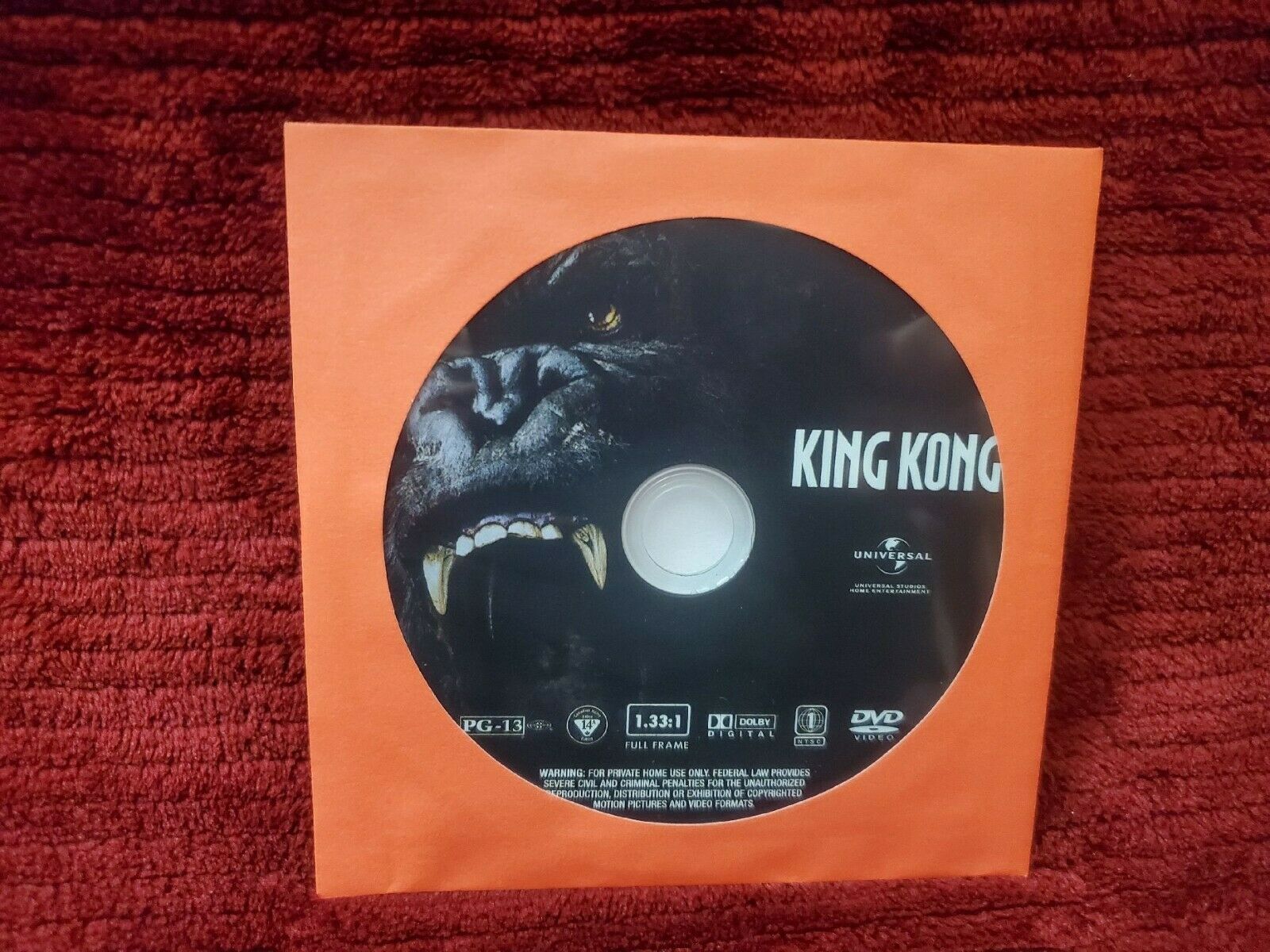 Primary image for KING KONG DVD