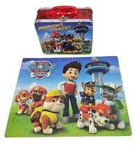 PAW Patrol Metal Lunchbox w/16 Piece Puzzle All Paws on Deck 2014 Complete - $8.03