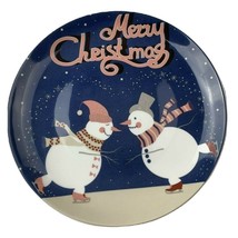 Aurahouse &quot;merry Christmas&quot; dancing snowman Christmas Fine Bone china plate 2015 - £6.89 GBP