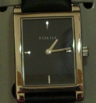 New Mens Relic Watch! Silver with Black Dial! Sharp! Leather Band! Retired! - £99.90 GBP