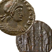 Constantius II RAREST &#39;R5&#39; in RIC. Soldiers, WREATH between Standards Roman Coin - £149.34 GBP