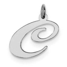 Groß Kostüm Buchstabe Initialen C Charm Anhänger 925 Sterlingsilber - $39.81 CAD