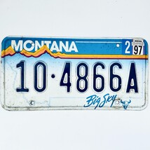 1997 United States Montana Carbon County Passenger License Plate 10-4866A - €10,34 EUR