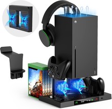 Upgraded Vertical Cooling Stand For Xbox Series X With Headset Hanger, Dual - £44.70 GBP