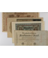1910-1922 Deutschland 4-Notes Währung Set 100 500 1000 10,000 Marke Rech... - $72.79 CAD