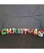 House of Lloyd Christmas Letter Spell Out Wooden Blocks Anamorphic 1996 ... - $32.78 CAD