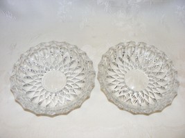 Vintage Glass 2 Crystal Nut or Candy Dishes Diamond Pattern 12b - $460.95 MXN