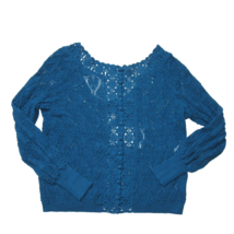 NWT Sezane Anika in Peacock Blue Crochet Cardigan Sweater S - £97.44 GBP