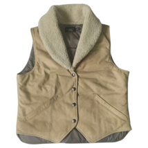 Double RL Shearling-Collar Suede Vest $1400 WORLDWIDE SHIPPING - $890.01
