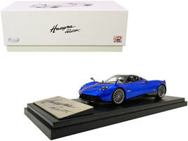 Pagani Huayra Roadster Blue Metallic with Carbon Accents 1/43 Diecast Model C... - £40.21 GBP