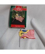 Vintage Hallmark Keepsake Flag of Liberty American Flag Ornament Christmas - $6.79