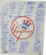 New York Yankees signed 16x20 Photo Top Hat Logo with 70 signatures - £377.45 GBP