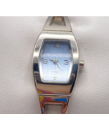 Vintage Ladies Quartz Watch Light Blue Face Silver Tone Adjustable 36110KNX - $21.08 CAD